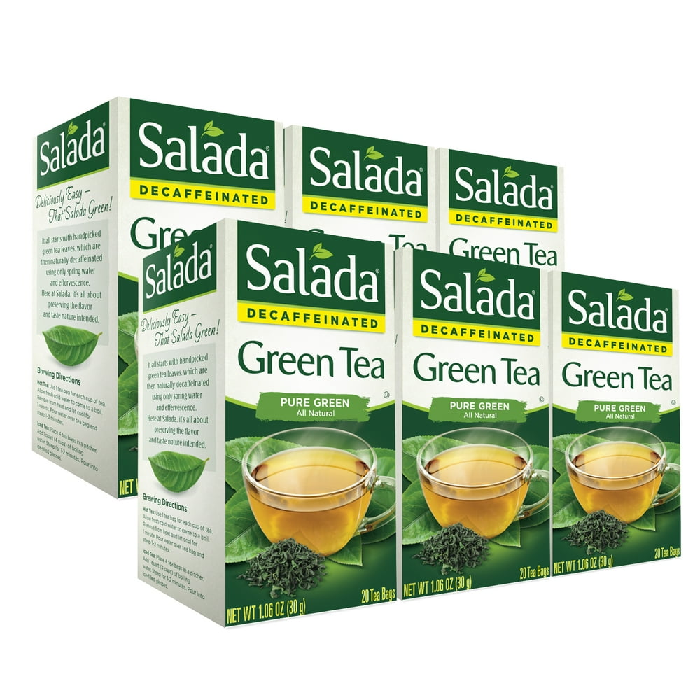 Salada Decaffeinated Pure Green Tea 20ct 6 pack