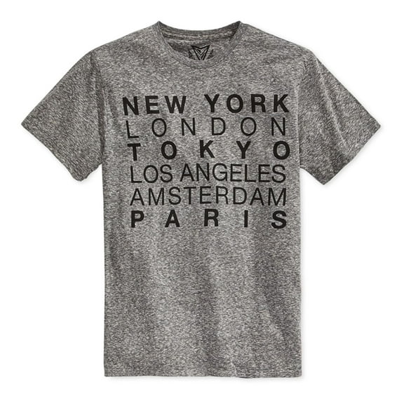 Univibe Mens Whereabouts Graphic T-Shirt, Black, Small