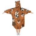 thumbnail image 2 of BZSMCE Wearable Blanket Hoodie Fashion Cowboy Pumpkin & Cow Fun Home Wear, 2 of 7