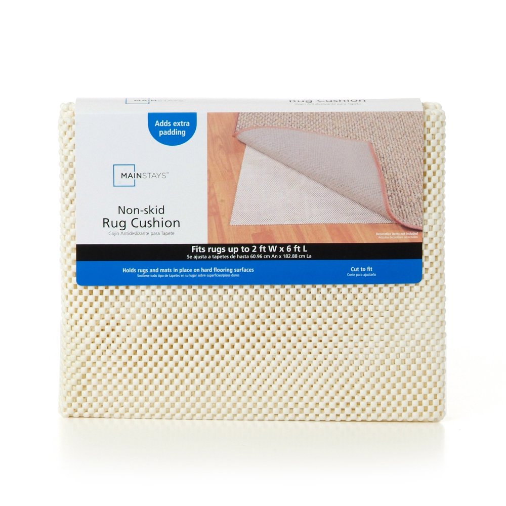 Mainstays Rug Saver NonSkid NonSlip Cream Rug Pad Fits up to 4' x 6