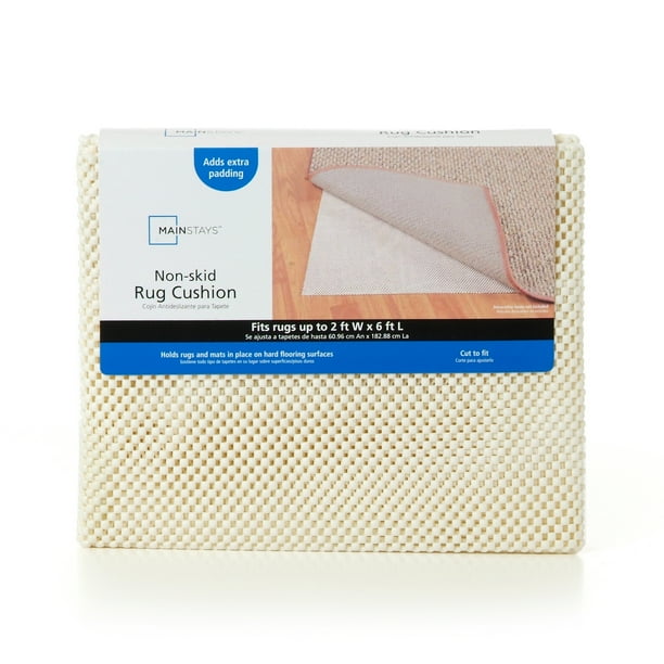 Mainstays Rug Saver NonSkid NonSlip Cream Rug Pad Fits up to 4' x 6