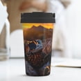 thumbnail image 6 of Gukieu Lizard With Sunglasses Sunset Print Insulated Coffee Cup, Portable Stainless Steel Vacuum Cup with Lid, Unisex, Suitable for Office, Cafe, Car, 6 of 8
