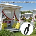 thumbnail image 6 of 30 Pack Plastic Hooks for Mosquito Netting and Gazebo Curtains,Invisible Plastic Curtain Clips,Black Sliding Hooks for Tent and Outdoor Shade,Black Mosquito Curtain Track Hooks for Outdoor Hotel, 6 of 9
