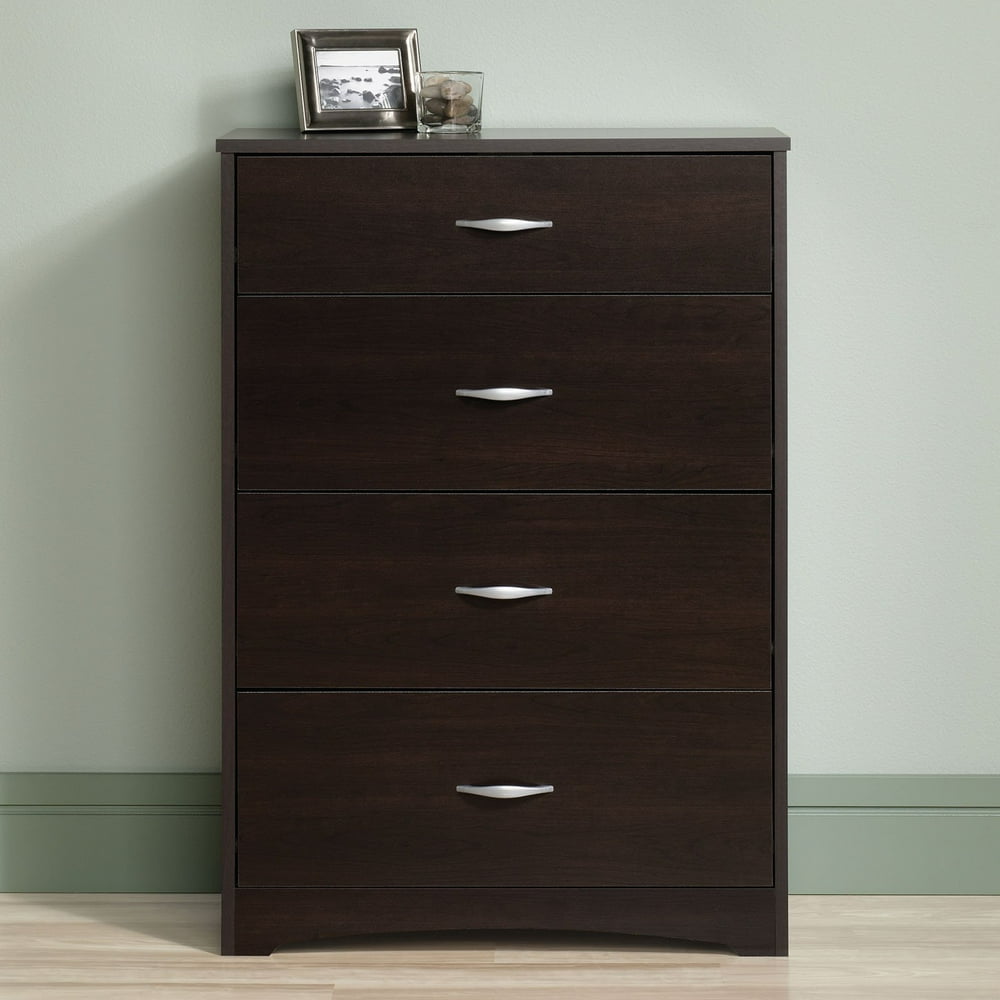 Sauder Beginnings 4Drawer Dresser, Cinnamon Cherry