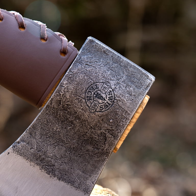 Swiss Tech 28-inch Drop Forged Steel Axe with Hickory Handle
