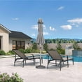 thumbnail image 3 of PURPLE LEAF 10 X 10 FT Semi-Auto Outdoor Market Patio Umbrella Sun Umbrellas with 8 Aluminum Sturdy Ribs for Backyard Deck Garden Pool, Silver Pole Gray Canopy, 3 of 8