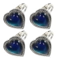 thumbnail image 1 of EeaseMX Anillo de apertura ajustable con forma de corazón, 4 unidades, que cambia de color, ideal para San Valentín, para mujeres y niñas (color aleatorio)., 1 of 7