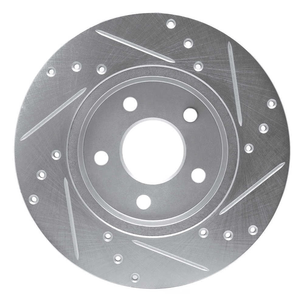 Dynamic Friction Company 631-20013L DFC Brake Rotor - Drilled And Slotted - Silver