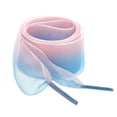 thumbnail image 1 of Cordones Planos Allegra K Color Gradiente Organza 2,5 Cm De Ancho Para Mujer Azul rosado 70cm/28', 1 of 6