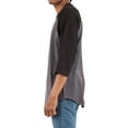 thumbnail image 3 of Shaka Wear Men's Baseball T Shirts Raglan 3/4 Sleeves Tee Cotton Jersey S-5Xl, 3 of 3