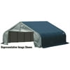 18x28x9 Peak Style Shelter, Green Cover