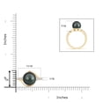thumbnail image 4 of ANGARA Solitaire Tahitian Cultured Pearl Bypass Ring with Diamonds in 14K Yellow Gold for Women | June Birthstone Jewelry for Her, 4 of 8