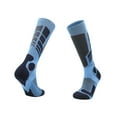 thumbnail image 2 of Calcetines de esquí para niños, calcetines de snowboard, calcetines térmicos cálidos de invierno, suaves y gruesos, acolchados para niños y niñas para exteriores, Azul claro y oscuro, 2 of 8