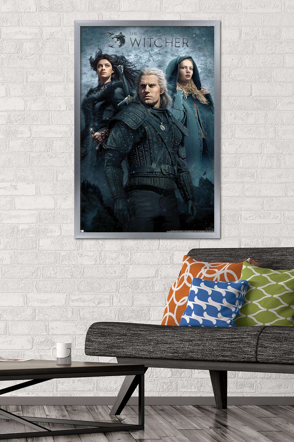 Netflix The Witcher - Key Art Wall Poster, 22.375" x 34", Framed