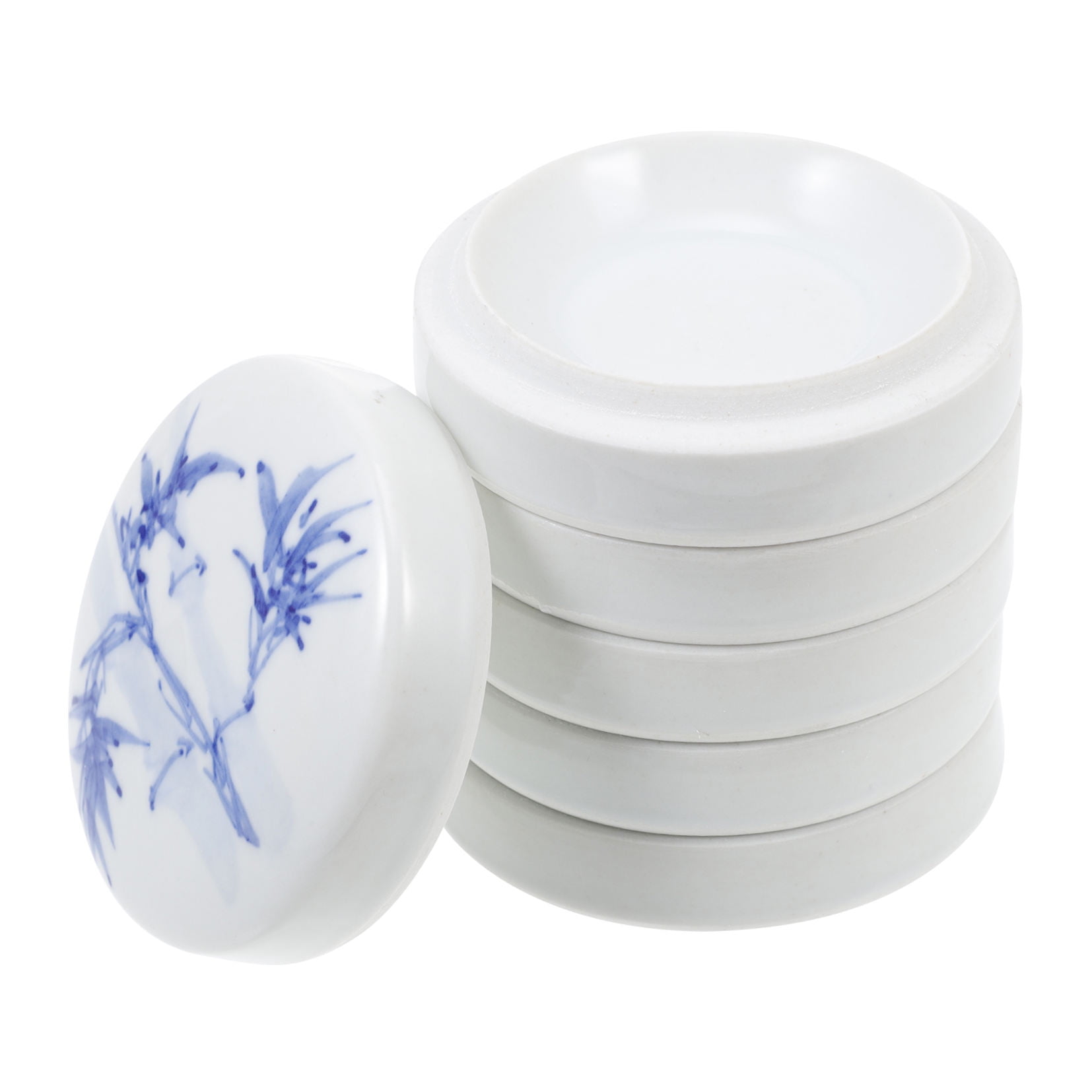 TAILTOSS 1Set White Ceramic Paint Tray with Cover for Watercolor Pigment Mixing and Storage