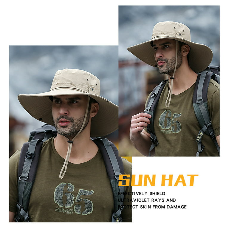 YeekTok UPF 50+ Waterproof Fishing Hat with String Wide Brim Hat