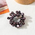 thumbnail image 3 of Freshwater Dyed Brown Pearls Retro Floral Pin-Brooch for Anniversary, 3 of 6
