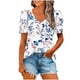 thumbnail image 1 of Blusas de Manga Corta para las Mujeres, Blusa de Camiseta Suelta Casual Hecha de Tela Cómoda para Todo el Uso Diario de Temporada, Blusas para las Mujeres Casual, 1 of 1