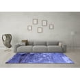thumbnail image 3 of Ahgly Company Indoor Square Oriental Blue Industrial Area Rugs, 5' Square, 3 of 4