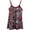 6- Floral-red, variant on Women's Cami with Built in Bra Cup Casual Flowy Swing Pleated Tank Top with Adjustable Strap (S-4XL)
