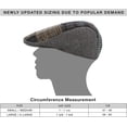 thumbnail image 7 of Men's Cabbie Newsboy and Ascot Plaid Patch Wool Blend Button Ivy Hat, 7 of 7