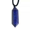 thumbnail image 4 of EOEMY Natural Lapis Lazuli Quartz Point Wand Obelisk Pendant Crystal Stone Necklace, 4 of 9