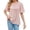 Pink, variant on Vmvidoty Womens Summer Ruffle Short Sleeve Dressy Casual Blouses Mock Neck Tops Work Shirts Purple M