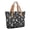 Moon and Skull Gothic Pattern, variant on Sun and Planet Gothic Pattern Large Tote Bag for Women, Polyester Roomy Work Tote with Pockets and Zipper, Water Resistant Gifts Ideas for Christmas Birthday