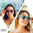 thumbnail image 2 of OWL Square Sunglasses Mens Womens UV400 Protection Retro Sunglasses Bulk (10 Pack), 2 of 4