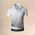 thumbnail image 2 of Mens Golf Polos Summer Short Sleeve Breathable Moisture Wicking Button Lapel Athletic Stretchy Shirts White1 XXXXXL, 2 of 5