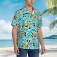 thumbnail image 2 of KLL Men's Hawaiian Shirt Short Sleeve Button Down Beach Shirts-Lovely Sea Otters, 2 of 5