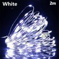 thumbnail image 1 of Guirnalda de luces LED solares de cobre con USB, 2 m, 4 m, 5 m y 10 m, impermeables, para decoración de fiestas en interiores y exteriores, bodas, hogar y jardín. Blanco frío, blanco cálido y, 1 of 8