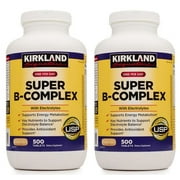 Super B-Complex, 500 Tablets PACK OF 2 1000 TABLETS TOTAL Includes 8 B Vitamins, Electrolytes and Vitamin C