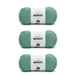 Bernat Softee Baby Cotton Aqua Mist Yarn - 3 Pack of 120g/4.25oz - Blend - 3 Dk (Light) - 254 Yards - Knitting/Crochet