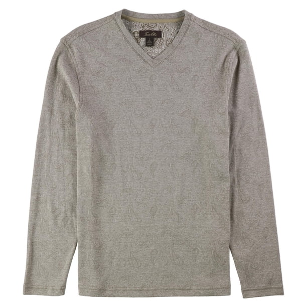 Tasso Elba - Camiseta básica de jacquard para hombre, color marrón, pequeña