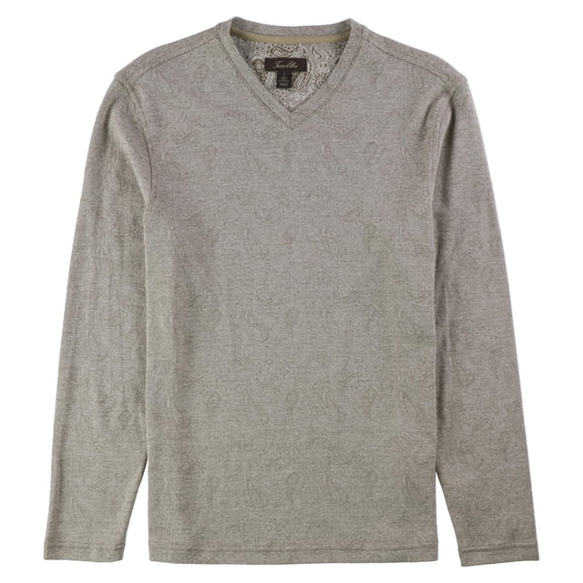 Tasso Elba - Camiseta básica de jacquard para hombre, color marrón, XXL