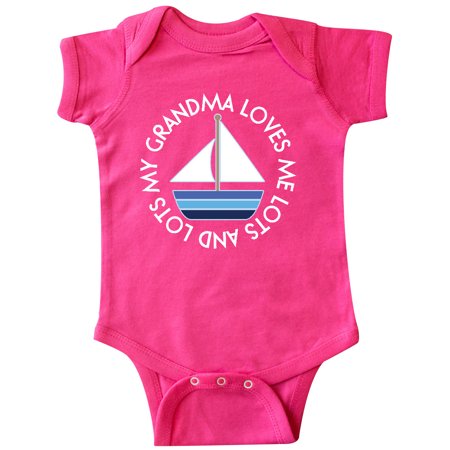 

Inktastic My Grandma Loves Me Sailboat Sailing Gift Baby Boy Bodysuit