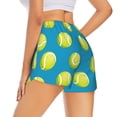 thumbnail image 3 of Xecao's Ball Tennis for a double-layer running short for women, perfect for gym, tennis, and more, featuring a convenient pocket., 3 of 9