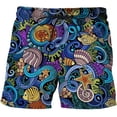 thumbnail image 5 of Summer Retro 3D Printed Abstract Fish Beach Shorts For Men Loose Short Pants Cool Surf Board Shorts Kids Clothes, 5 of 5