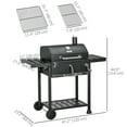 thumbnail image 3 of Outsunny Barbecue au Charbon avec Poêle à Charbon Réglable, Barbecue, 3 of 10