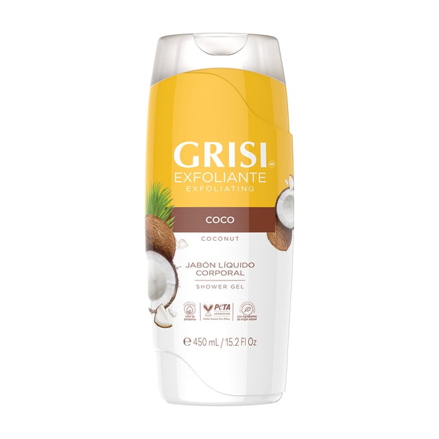 Jabón líquido corporal Grisi Neutro exfoliante coco 450 ml