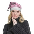 thumbnail image 5 of KLL Christmas Hats for Adults Plush Cool Flamingos Print Santa Hat Xmas Fluffy Santa Claus Hat for Women Men, 5 of 6