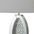 thumbnail image 3 of Table Lamp with Mirrored Geometric Body and Crystal Embedding, Silver - Saltoro Sherpi, 3 of 5