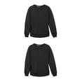 thumbnail image 1 of relayinert Haut de Survêtement en Molleton Uni pour Hommes, Col Rond, Chaud et Élégant, Noir m 2ensemble, 1 of 6