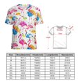thumbnail image 2 of Flamingo Pattern Women's Short Sleeve T-Shirt Crew Neck Casual Summer Trendy Loose Fit Tops, 2 of 6