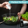 thumbnail image 4 of PECULA 2 Pack Salt and Pepper Shakers Set, Glass Salt Shaker with Stainless Steel Lid, Modern and Cute Farmhouse Salt and Pepper Set (Black and White), 4 of 7