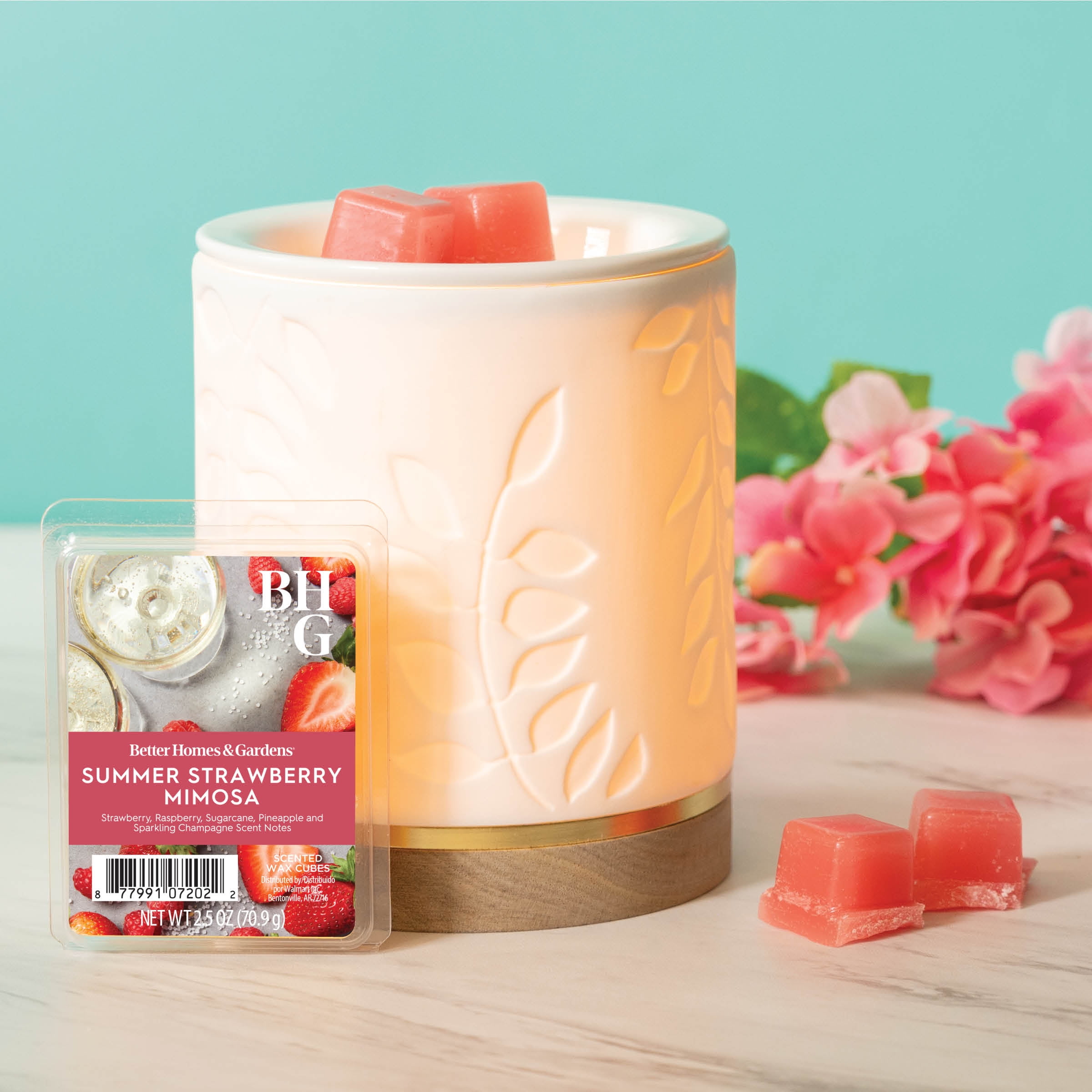 Summer Strawberry Mimosa Scented Wax Melts, Better Homes & Gardens, 2.5 oz (1-Pack)