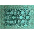 thumbnail image 1 of Ahgly Company Indoor Rectangle Oriental Turquoise Blue Industrial Area Rugs, 5' x 8', 1 of 4