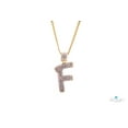 thumbnail image 2 of Sterling Silver Letter F Initial Baguette CZ Pendant with Necklace, 2 of 6
