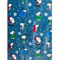 thumbnail image 2 of Christmas Throw Blanket (Blue - Puffer Coat & Sweater, Throw 50X70), 2 of 3